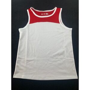 Alleson Athletic Youth Large‎ Red White Mesh Tank Top Jersey Kids